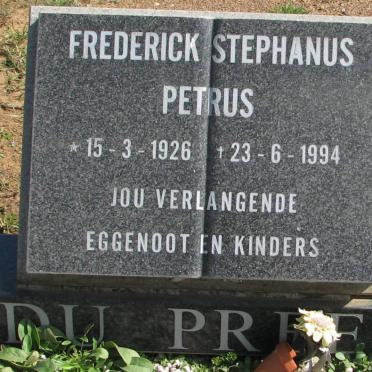 PREEZ Frederick Stephanus Petrus, du 1926-1994