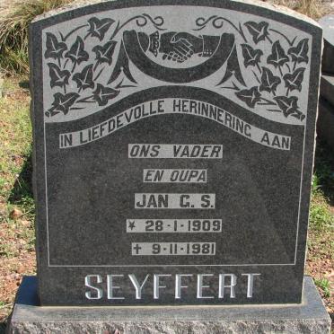 SEYFFERT Jan G.S. 1909-1981