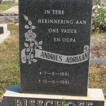 BISSCHOFF Andries Adriaan 1881-1981