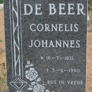 BEER Cornelius Johannes, de 1921-1990