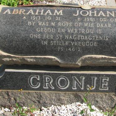 CRONJE Abraham Johannes 1913-1981