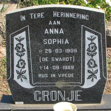 CRONJE Anna Sophia nee de SWARDT 1909-1989