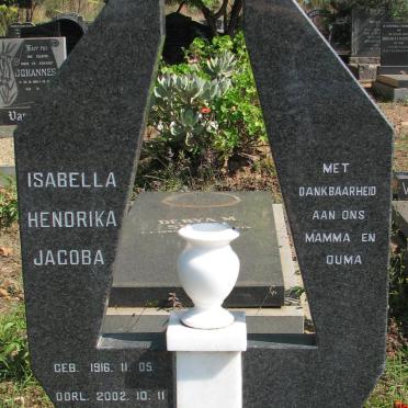 TONDER Isabella Hendrika Jacoba, van 1916-2002