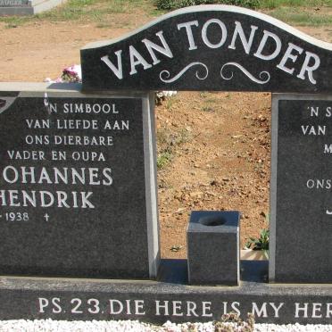 TONDER Johannes Hendrik, van 1938- &amp; Johanna Helena 1943-1985