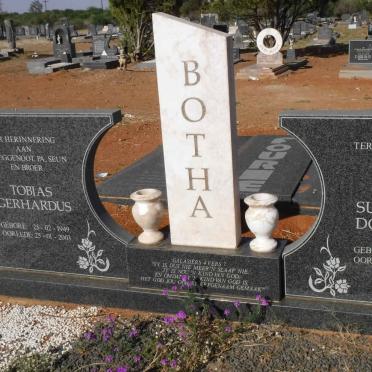 BOTHA Tobias Gerhardus 1949-2003 &amp; Susanna Dorothy 1956-