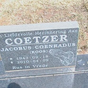 COETZER Jacobus Coenradus 1943-2010