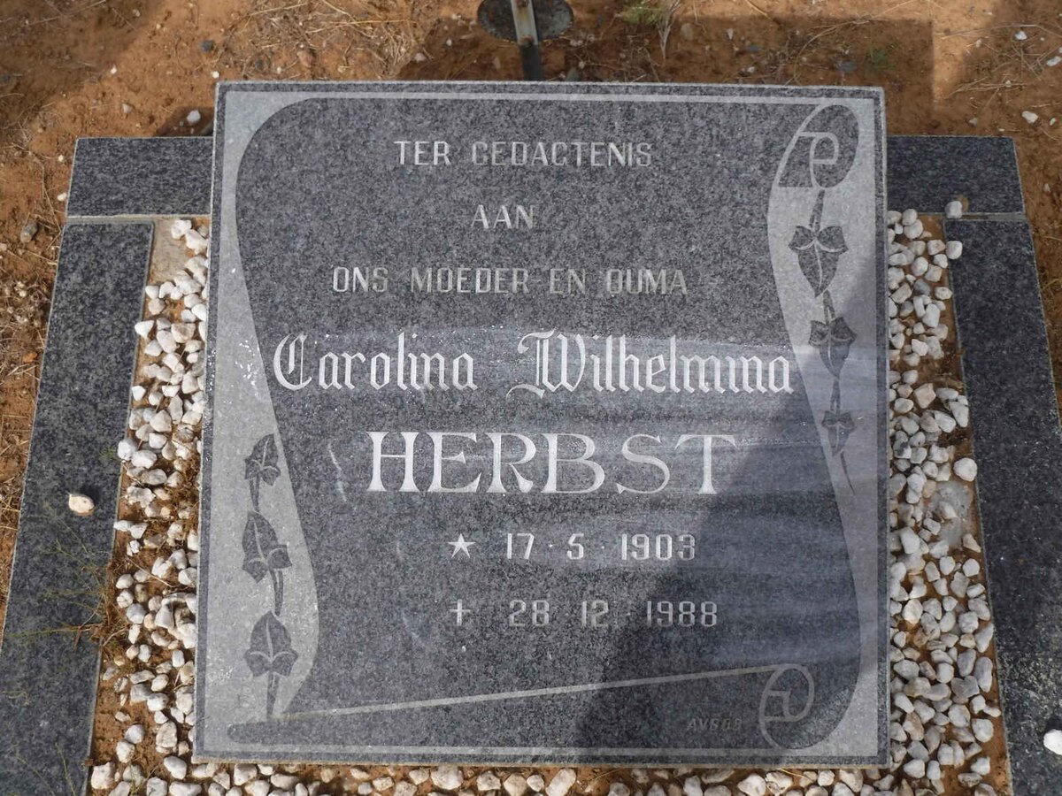 HERBST Carolina Wilhelmina 1903-1988