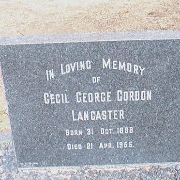 LANCASTER Cecil George Gordon 1899-1955
