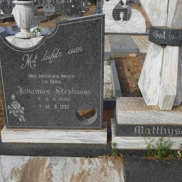 MATTHYSEN Johannes Stephanus 1903-1997 &amp; Christina Magdalena 1913-1989