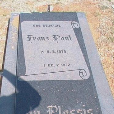 PLESSIS Frans Paul, du 1972-1972