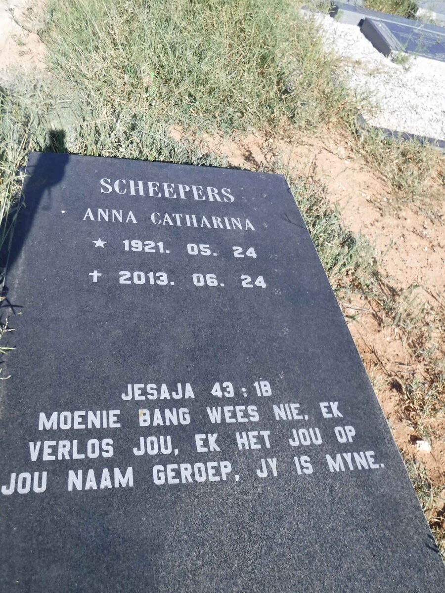 SCHEEPERS Anna Catharina 1921-2013