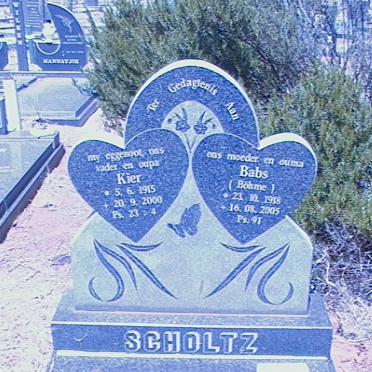 SCHOLTZ Kier 1915-2000 &amp; Babs BOHME 1918-2005