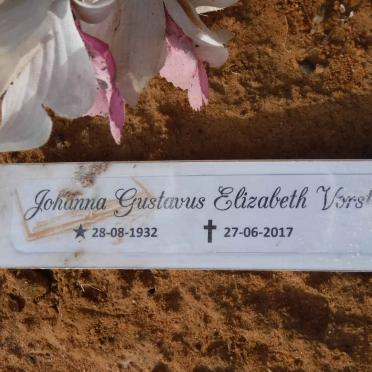 VORSTER Johanna Gustavus Elizabeth 1932-2017