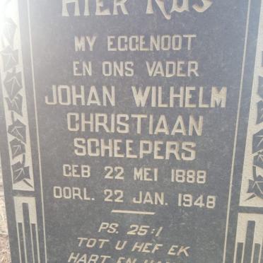 SCHEEPERS Johan Wilhelm Christiaan 1888-1948