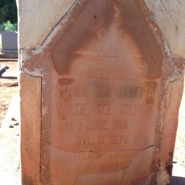 NORTJE Maria Dorothea Janetta nee GREYLING 1860-