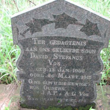 VOS David Stefanus 1906-1915