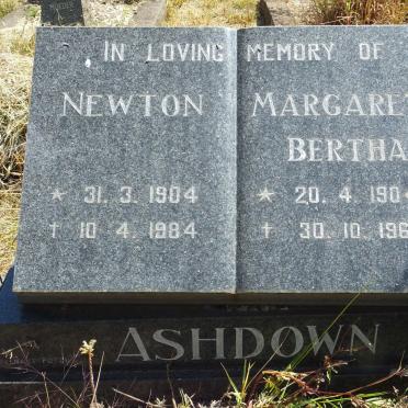 ASHDOWN Newton 1904-1984 &amp; Margaret Bertha 1904-1961