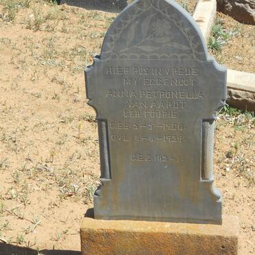 AARDT Anna Petronella, van nee FOURIE 1900-1929