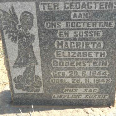 BODENSTEIN Magrieta Elizabeth 1944-1948