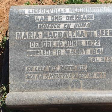BEER Maria Magdalena, de 1872-1941