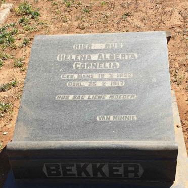 BEKKER Helena Alberta Cornelia nee MANS 1852-1917