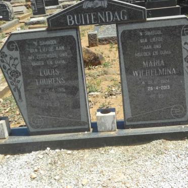 BUITENDAG Louis Lourens 1915-1989 &amp; Maria Wilhelmina 1924-2013