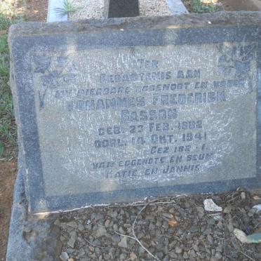 BASSON Johannes Frederick 1882-1941