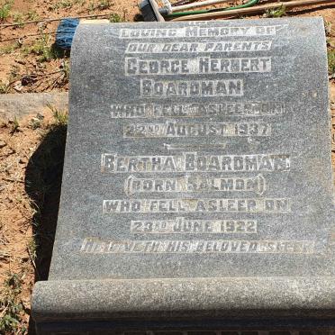 BOARDMAN George Herbert -1937 &amp; Bertha SALMON -1922