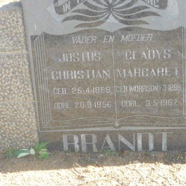 BRANDT Justus Christian 1889-1956 &amp; Gladys Margaret MORRISON 1899-1967