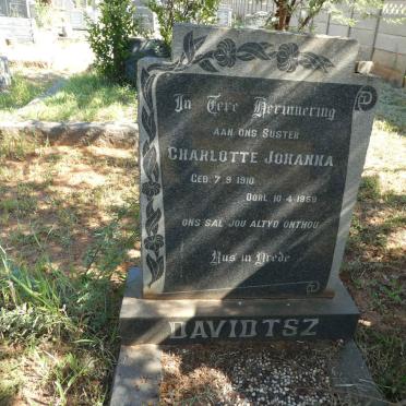 DAVIDTSZ Charlotte Johanna 1910-1958
