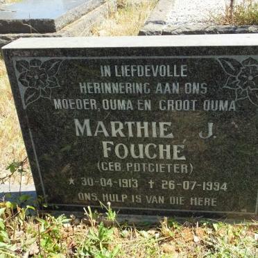 FOUCHÉ Marthie J. nee POTGIETER 1913-1994