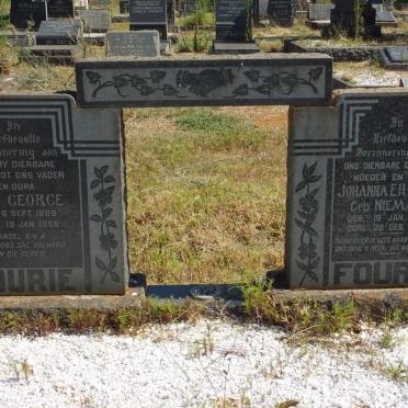 FOURIE Jan George 1888-1958 &amp; Johanna E.H. NIEMAND 1892-1949
