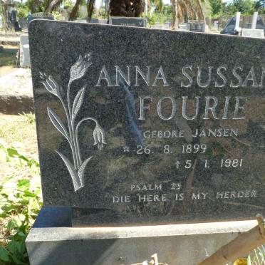 FOURIE Anna Sussanna nee JANSEN 1899-1981