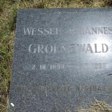 GROENEWALD Wessel Johannes 1899-1992