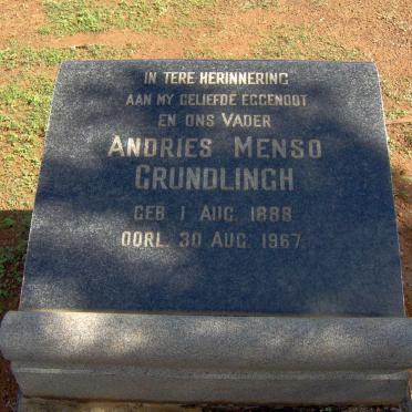 GRUNDLINGH Andries Menso 1888-1967
