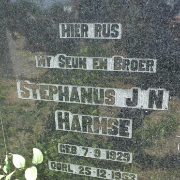 HARMSE Stephanus J.N. 1929-1953