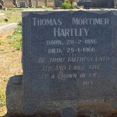 HARTLEY Thomas Mortimer 1886-1966