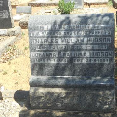 HUDSON Charles William 1863-1933 &amp; Johanna Ewaldina 1864-1934