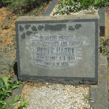 HARDY Hettie nee BRANDT 1897-1952