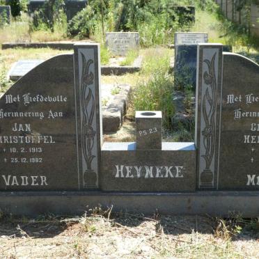 HEYNEKE Jan Christoffel 1913-1982 &amp; Christina Hendrina W. 1909-