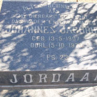 JORDAAN Johannes Jacobus 1907-1970