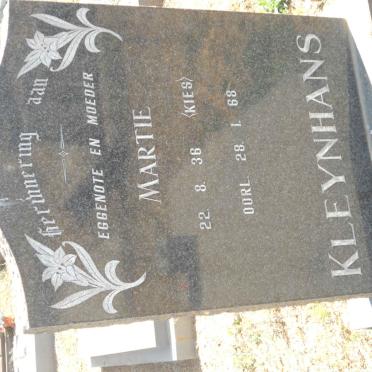 KLEYNHANS Martie 1936-1968