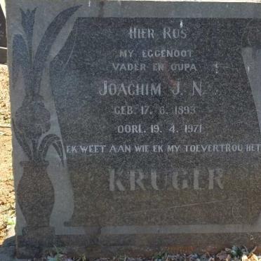 KRUGER Joachim J.N. 1893-1971