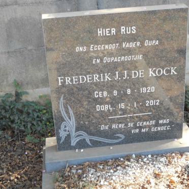 KOCK Frederik J.J., de 1920-2012