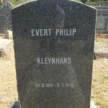 KLEYNHANS Evert Philip 1881-1970
