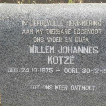 KOTZE Willem Johannes 1875-1954