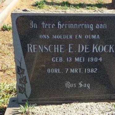 KOCK Rensche E., de 1904-1982