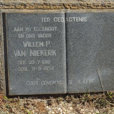NIEKERK Willem P., van 1918-1954