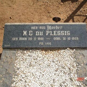 PLESSIS M.C., du née HORN 1881-1959
