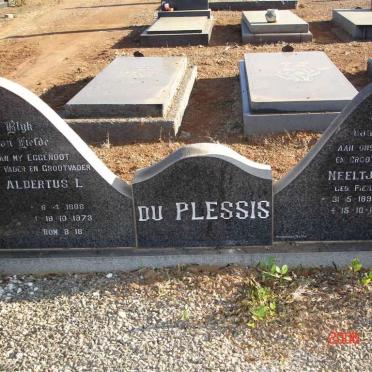 PLESSIS Albertus L., du 1888-1973 &amp; Neeltje M. PIENAAR 1896-1999